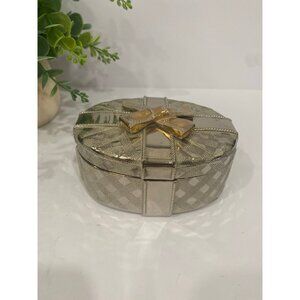 Godinger Silver Art Co Oval Silver Plated Trinket Jewelry Box